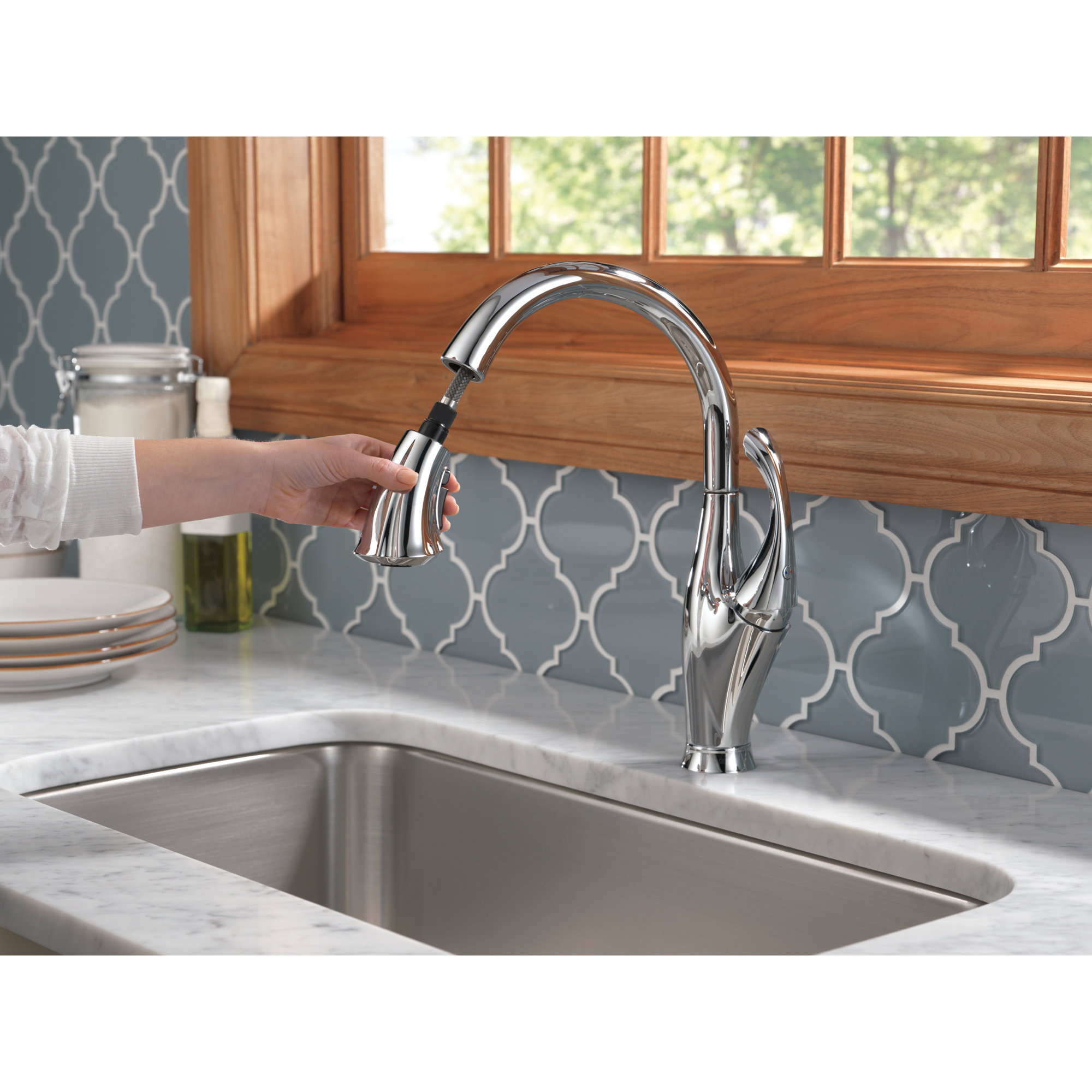 Delta Addison Touchless Single Handle Standard Kitchen Faucet & Reviews